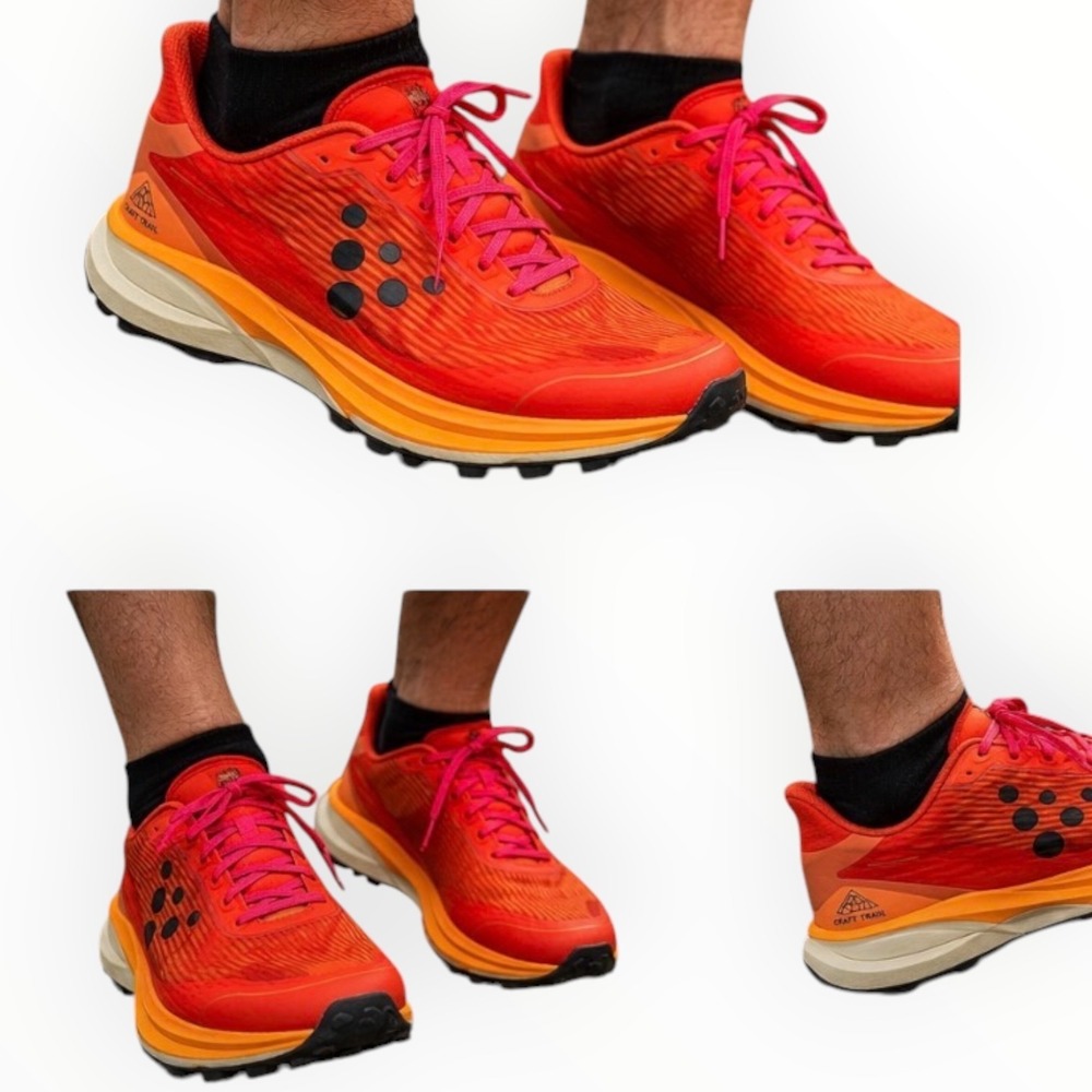 Craft Trail Running Shoes Men's 13 Neon Orange‎ Athletic Sneakers